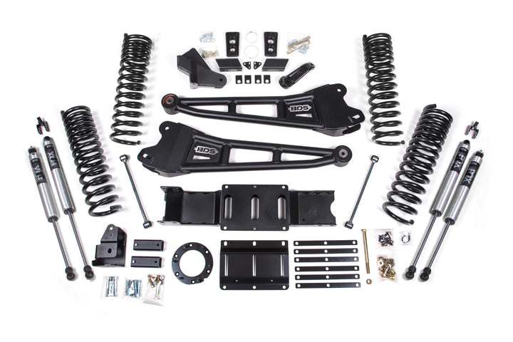 BDS Suspension 5.5 Inch Lift Kit w/ Radius Arm Ram 2500 2019-2027 4WD Gas - FOX 2.0 Performance Series
