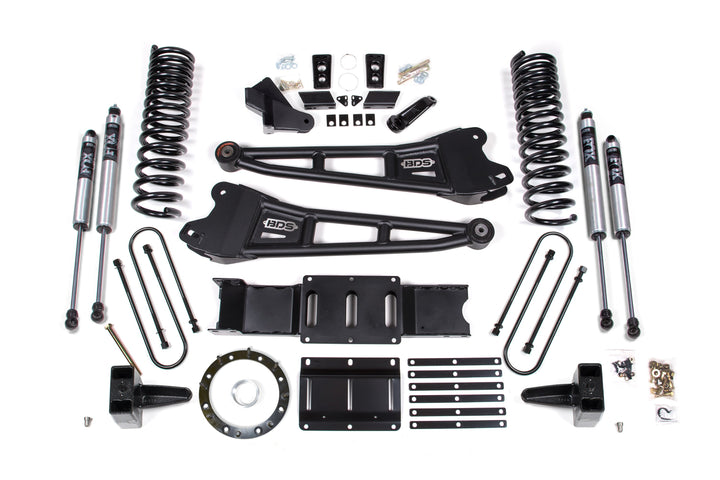 BDS Suspension 6 Inch Lift Kit w/ Radius Arm Ram 3500 2019-2024 4WD Diesel - Without Factory Rear Overload Leaf / 8 Bolt / FOX 2.0 Performance Series