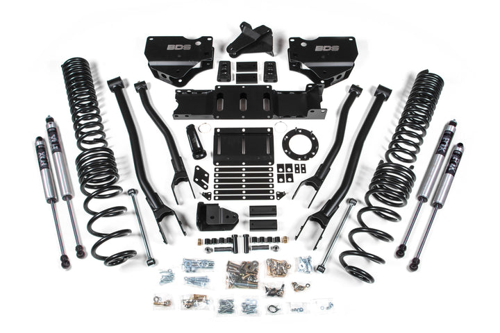 BDS Suspension 6 Inch Lift Kit w/ 4-Link Ram 2500 2019-2024 4WD Diesel - FOX 2.0 Performance Series