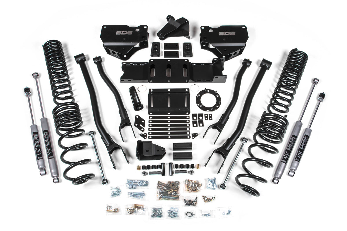 BDS Suspension 6 Inch Lift Kit w/ 4-Link Ram 2500 2019-2024 4WD Diesel - NX2 Nitro Series