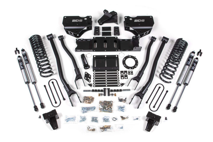 BDS Suspension 5.5 Inch Lift Kit w/ 4-Link Ram 3500 2019-2024 4WD Gas - Without Factory Rear Overload Leaf / FOX 2.0 Performance Series