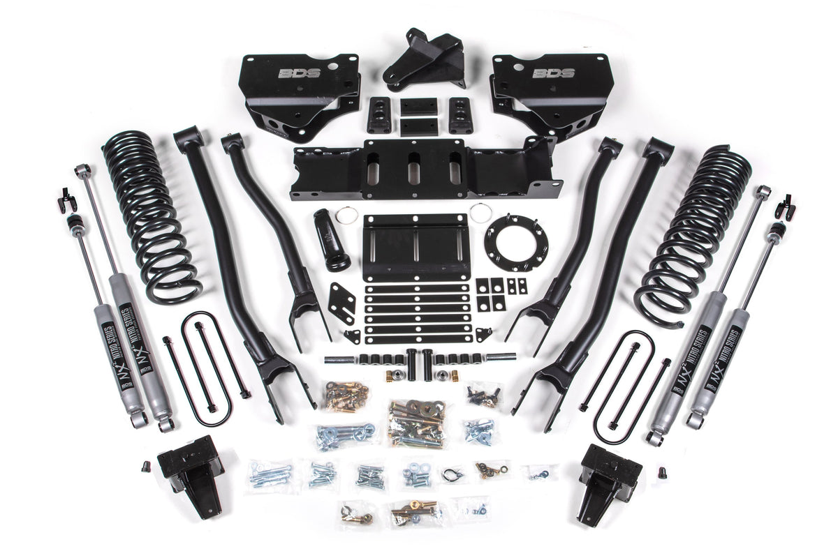BDS Suspension 5.5 Inch Lift Kit w/ 4-Link Ram 3500 2019-2024 4WD Gas - Without Factory Rear Overload Leaf / NX2 Nitro Series