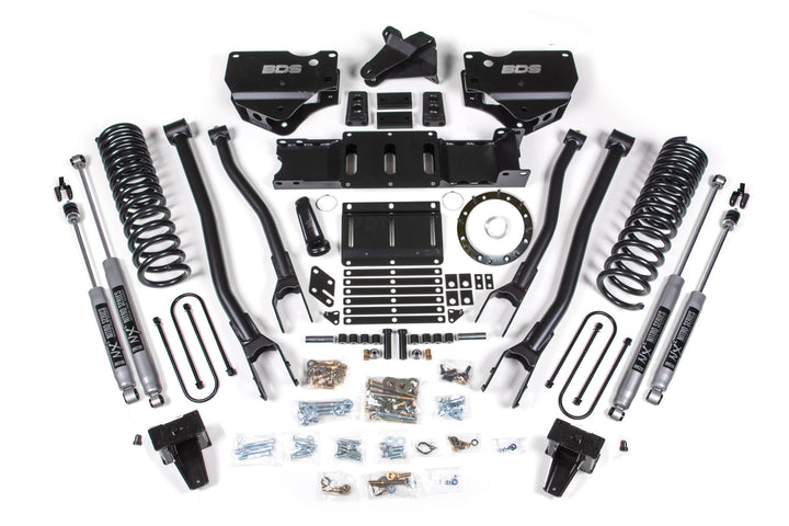 BDS Suspension 6 Inch Lift Kit w/ 4-Link Ram 3500 2019-2024 4WD Diesel - Without Factory Rear Overload Leaf / 8 Bolt / NX2 Nitro Series