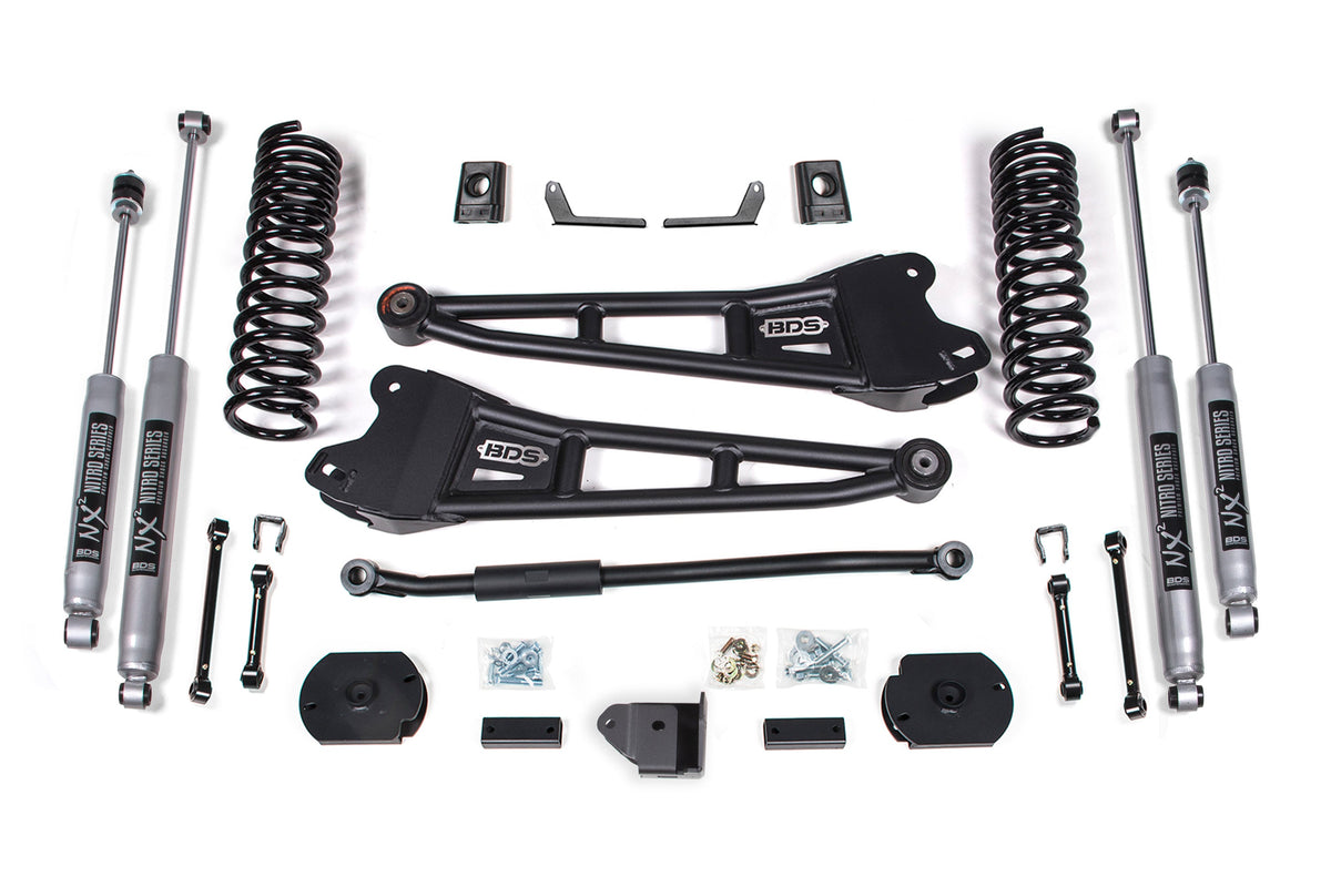 BDS Suspension 3 Inch Lift Kit Ram 2500 w/ Rear Air Ride 2019-2024 4WD Diesel - NX2 Nitro Series