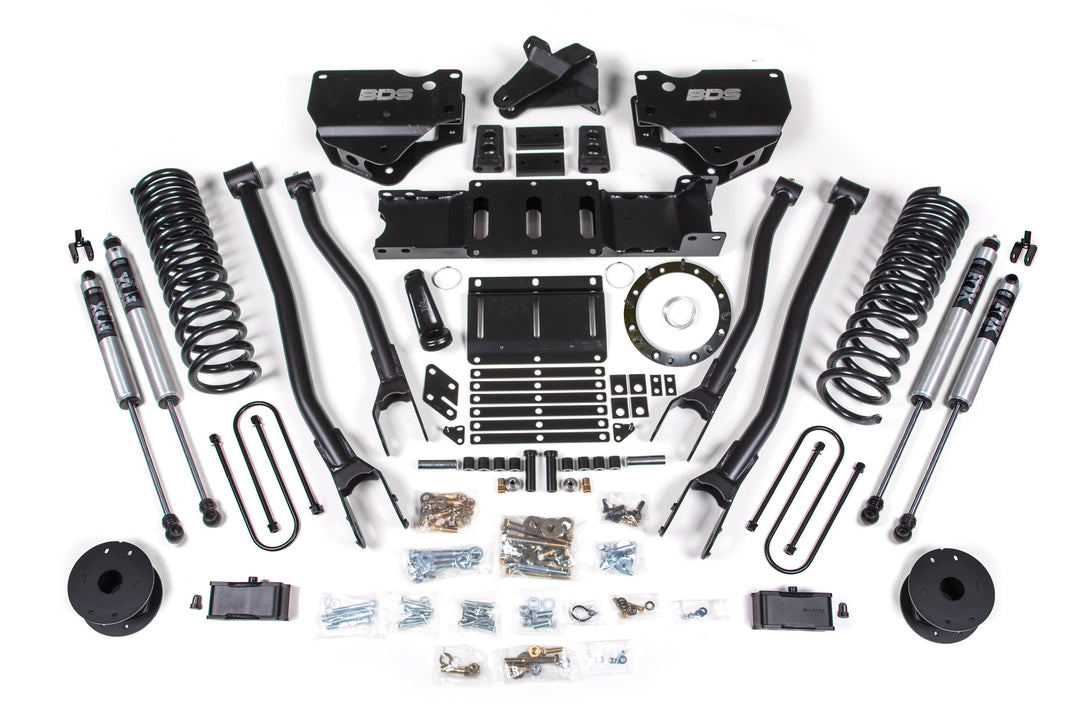 BDS Suspension 4 Inch Lift Kit w/ 4-Link Ram 3500 w/ Rear Air Ride 2019-2024 4WD Diesel - 8 Bolt / FOX 2.0 Performance Series