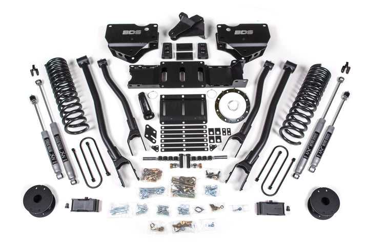 BDS Suspension 4 Inch Lift Kit w/ 4-Link Ram 3500 w/ Rear Air Ride 2019-2024 4WD Diesel - 8 Bolt / NX2 Nitro Series