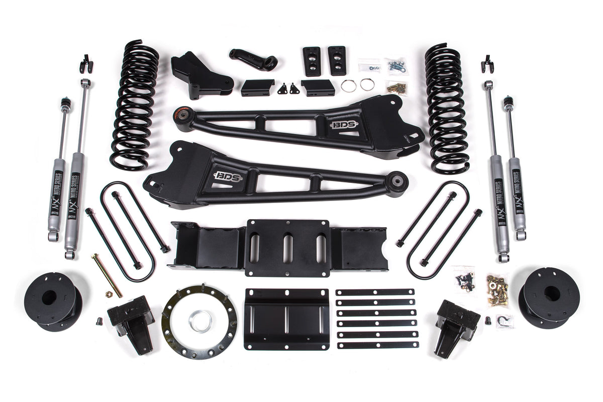 BDS Suspension 6 Inch Lift Kit w/ Radius Arm Ram 3500 w/ Rear Air Ride 2019-2024 4WD Diesel