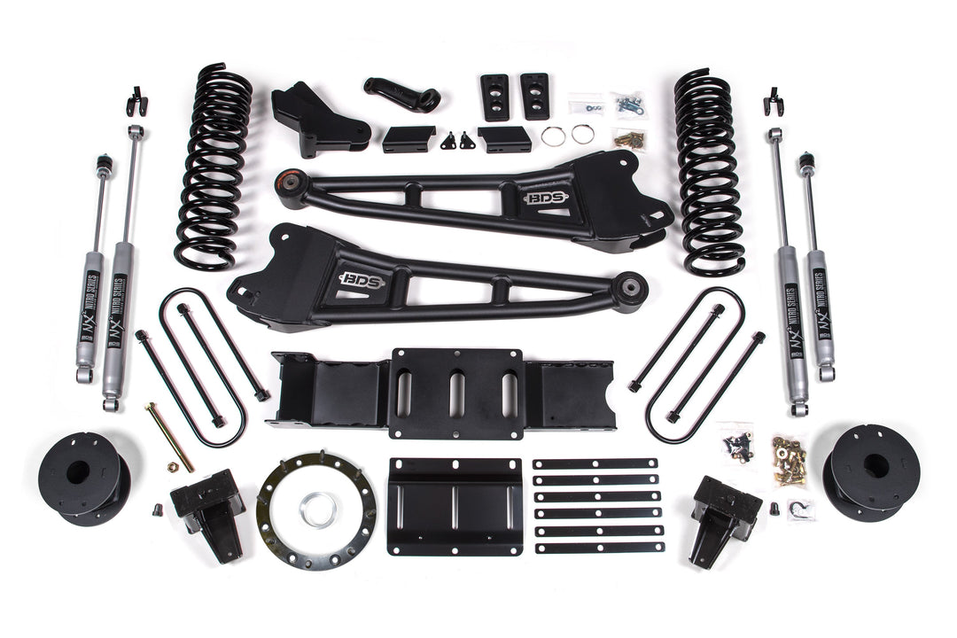 BDS Suspension 5.5 Inch Lift Kit w/ Radius Arm Ram 3500 w/ Rear Air Ride 2019-2024 4WD Gas