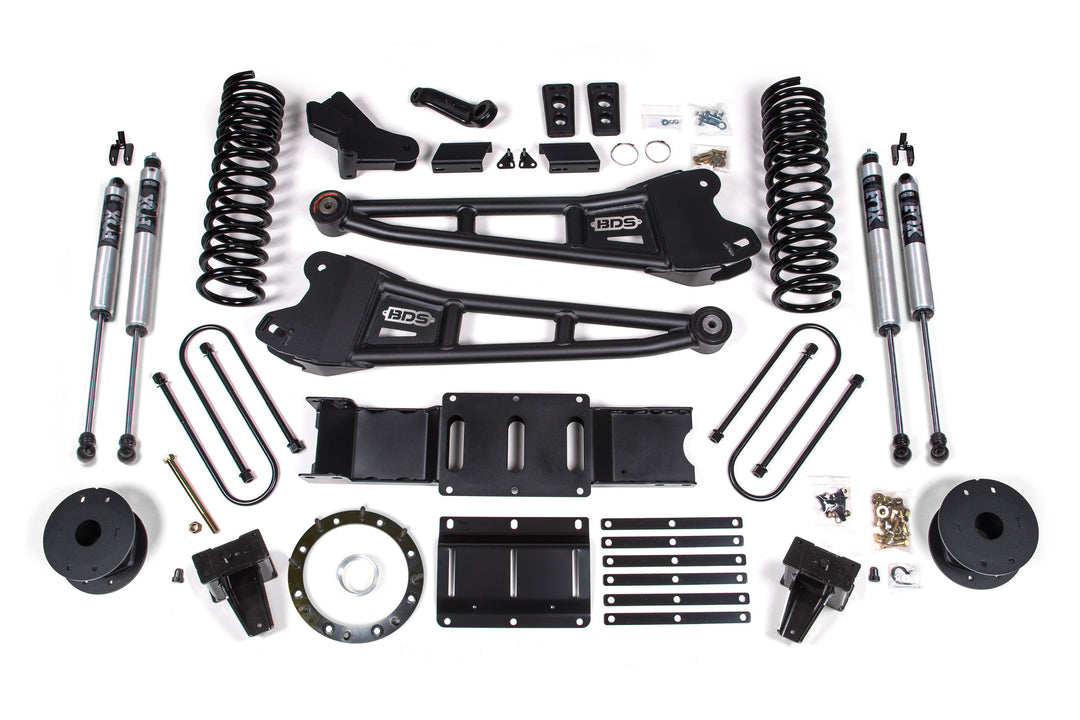 BDS Suspension 6 Inch Lift Kit w/ Radius Arm Ram 3500 w/ Rear Air Ride 2019-2024 4WD Diesel - 8 Bolt / FOX 2.0 Performance Series