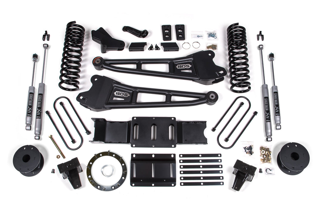 BDS Suspension 6 Inch Lift Kit w/ Radius Arm Ram 3500 w/ Rear Air Ride 2019-2024 4WD Diesel - 8 Bolt / NX2 Nitro Series