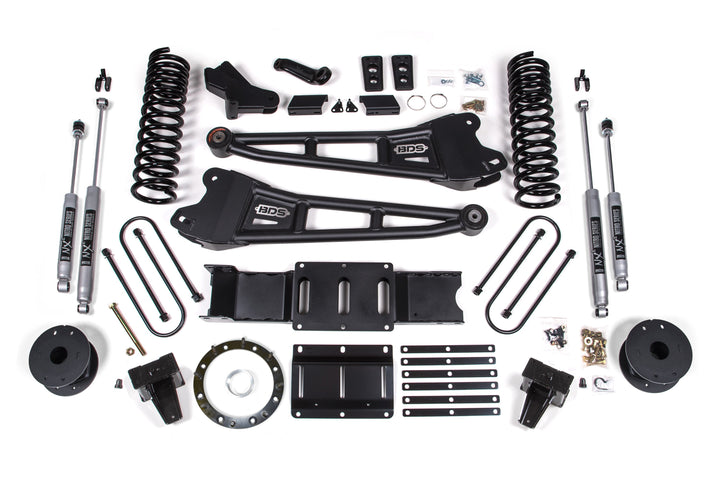 BDS Suspension 6 Inch Lift Kit w/ Radius Arm Ram 3500 w/ Rear Air Ride 2019-2024 4WD Diesel - 8 Bolt / NX2 Nitro Series