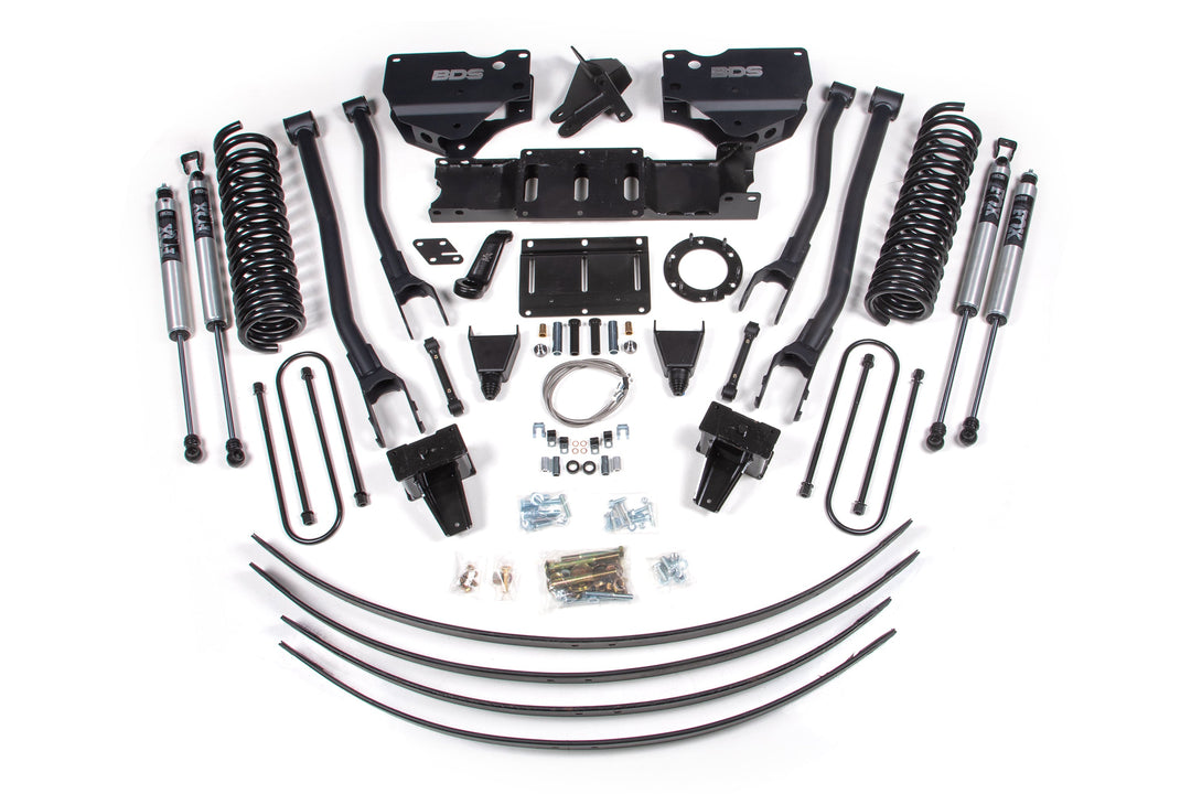 BDS Suspension 8 Inch Lift Kit w/ 4-Link Ram 3500 2019-2024 4WD Diesel - Without Factory Rear Overload Leaf / 6 Bolt / FOX 2.0 Performance Series