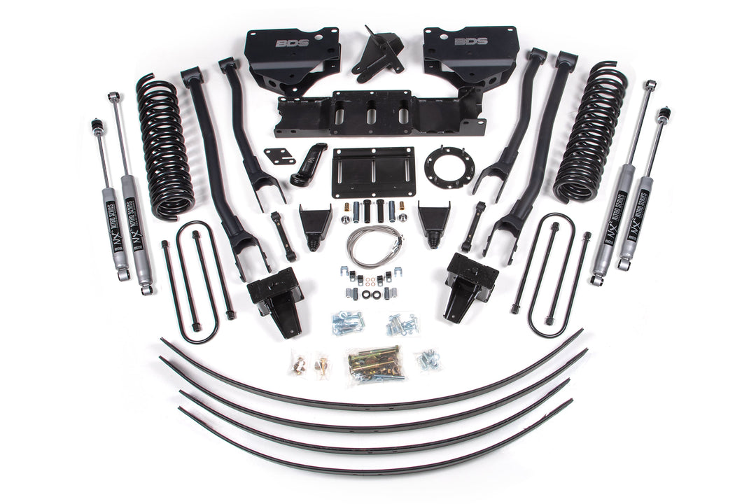BDS Suspension 8 Inch Lift Kit w/ 4-Link Ram 3500 2019-2024 4WD Diesel - Without Factory Rear Overload Leaf / 6 Bolt / NX2 Nitro Series