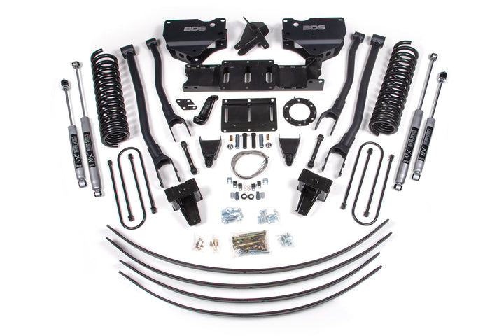 BDS Suspension 8 Inch Lift Kit w/ 4-Link Ram 3500 2019-2024 4WD Diesel - Without Factory Rear Overload Leaf / 6 Bolt / NX2 Nitro Series