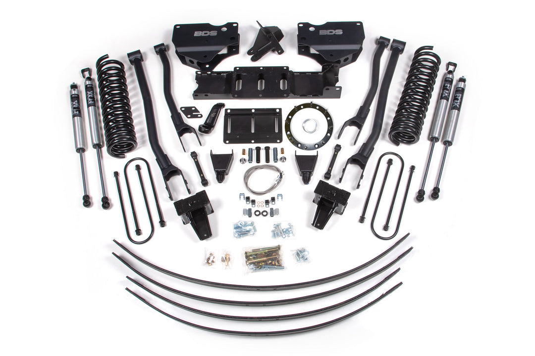 BDS Suspension 8 Inch Lift Kit w/ 4-Link Ram 3500 2019-2024 4WD Diesel - Without Factory Rear Overload Leaf / 8 Bolt / FOX 2.0 Performance Series