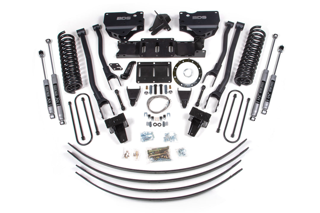 BDS Suspension 8 Inch Lift Kit w/ 4-Link Ram 3500 2019-2024 4WD Diesel - Without Factory Rear Overload Leaf / 8 Bolt / NX2 Nitro Series