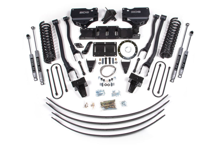 BDS Suspension 8 Inch Lift Kit w/ 4-Link Ram 3500 2019-2024 4WD Diesel - Without Factory Rear Overload Leaf / 8 Bolt / NX2 Nitro Series