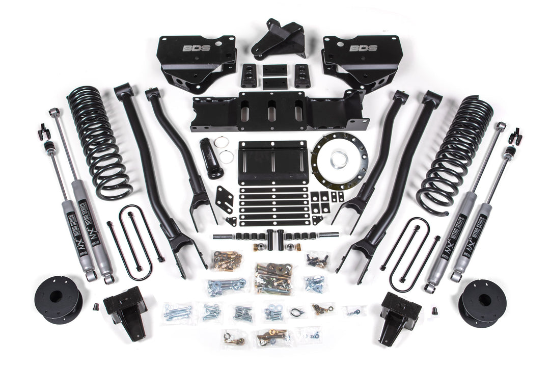 BDS Suspension 6 Inch Lift Kit w/ 4-Link Ram 3500 w/ Rear Air Ride 2019-2024 4WD Diesel
