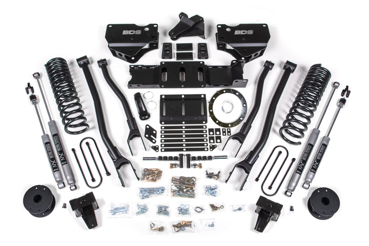 BDS Suspension 6 Inch Lift Kit w/ 4-Link Ram 3500 w/ Rear Air Ride 2019-2024 4WD Diesel