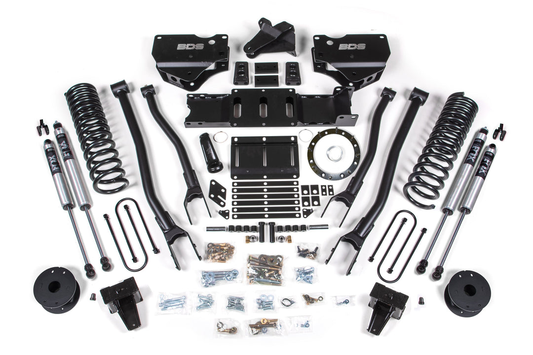 BDS Suspension 6 Inch Lift Kit w/ 4-Link Ram 3500 w/ Rear Air Ride 2019-2024 4WD Diesel - 8 Bolt / FOX 2.0 Performance Series