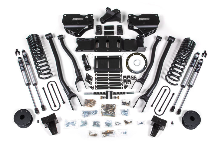 BDS Suspension 6 Inch Lift Kit w/ 4-Link Ram 3500 w/ Rear Air Ride 2019-2024 4WD Diesel - 8 Bolt / FOX 2.0 Performance Series