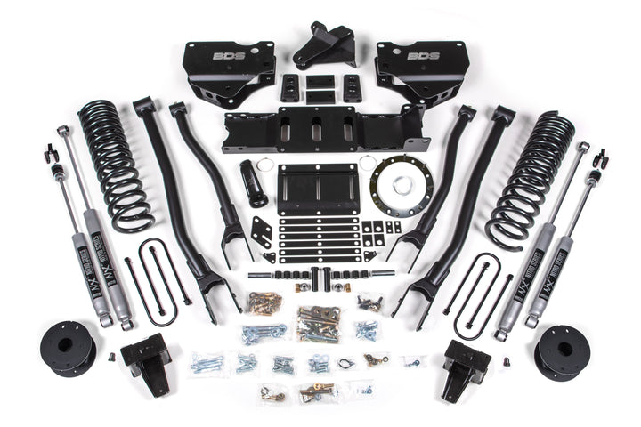 BDS Suspension 6 Inch Lift Kit w/ 4-Link Ram 3500 w/ Rear Air Ride 2019-2024 4WD Diesel - 8 Bolt / NX2 Nitro Series