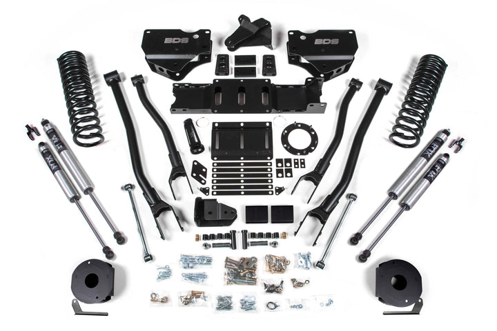 BDS Suspension 5.5 Inch Lift Kit w/ 4-Link Ram 2500 w/ Rear Air Ride 2019-2024 4WD Gas - FOX 2.0 Performance Series