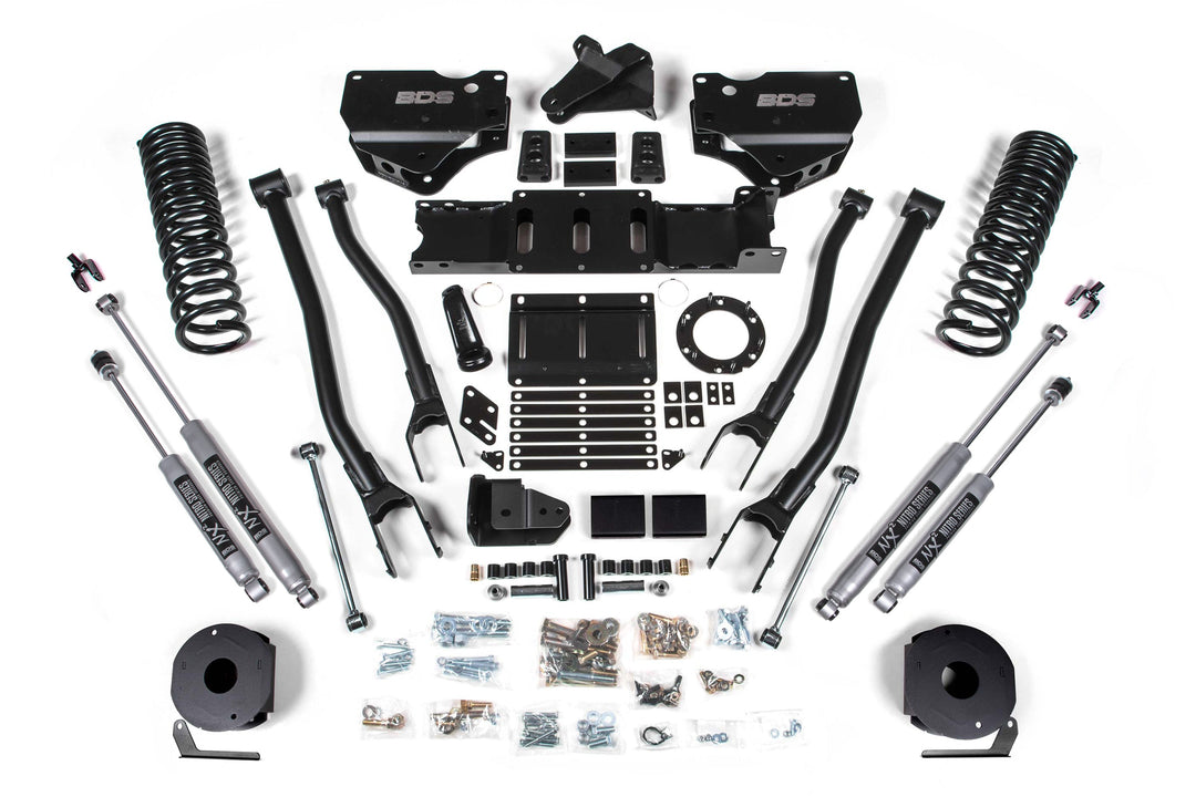 BDS Suspension 6 Inch Lift Kit w/ 4-Link Ram 2500 w/ Rear Air Ride 2019-2024 4WD Diesel - NX2 Nitro Series