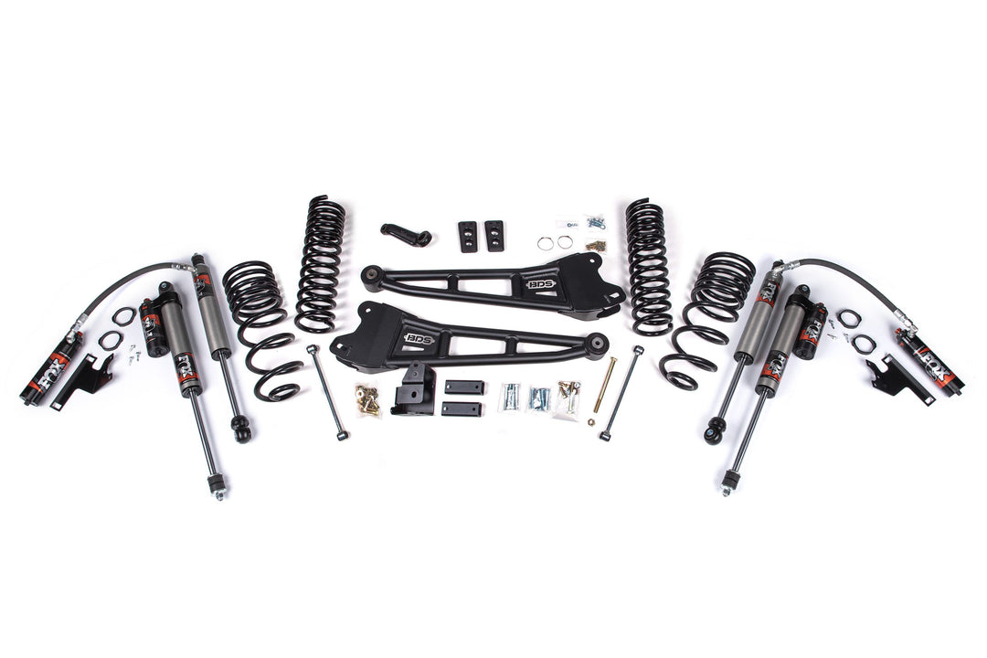BDS Suspension 4 Inch Lift Kit w/ Radius Arm Ram 2500 2014-2018 4WD Diesel - FOX 2.5 Performance Elite
