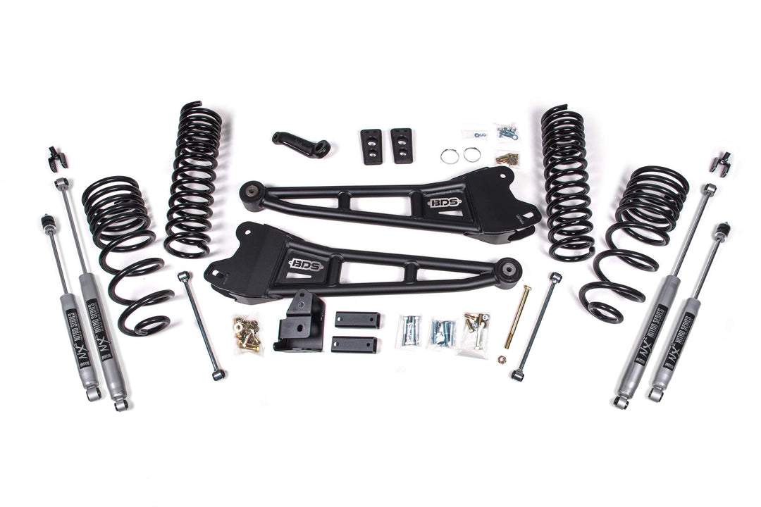 BDS Suspension 4 Inch Lift Kit w/ Radius Arm Ram 2500 2014-2018 4WD Gas - NX2 Nitro Series