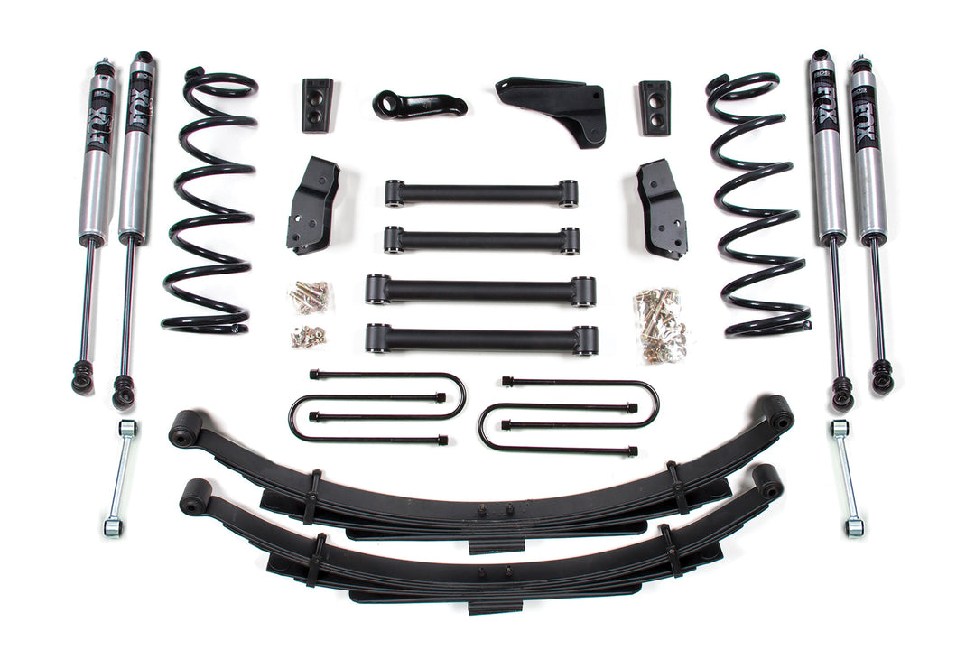 BDS Suspension 4 Inch Lift Kit Dodge Ram 2500 Power Wagon 2005-2007 4WD - Leaf Springs – 3-1/2 Inch Axle – FOX 2.0 Performance Series