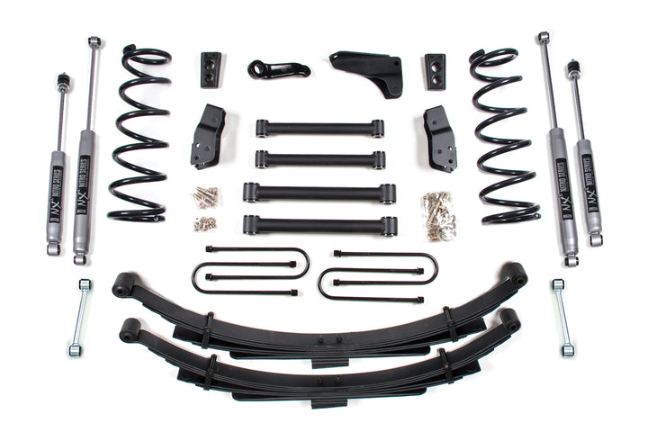 BDS Suspension 4 Inch Lift Kit Dodge Ram 2500 Power Wagon 2005-2007 4WD - Leaf Springs – 4 Inch Axle – NX2 Nitro Series