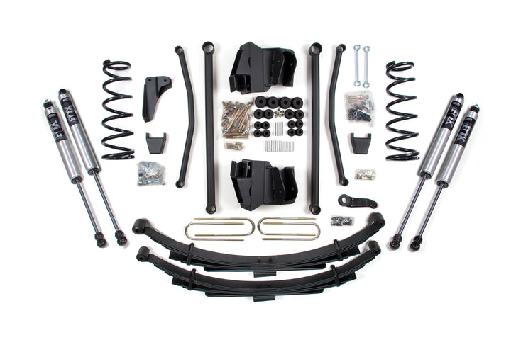 BDS Suspension 4 Inch Lift Kit Long Arm Dodge Ram 2500 Power Wagon 2008 4WD Gas - Leaf Springs – 3-1/2 Inch Axle / FOX 2.0 Performance Series