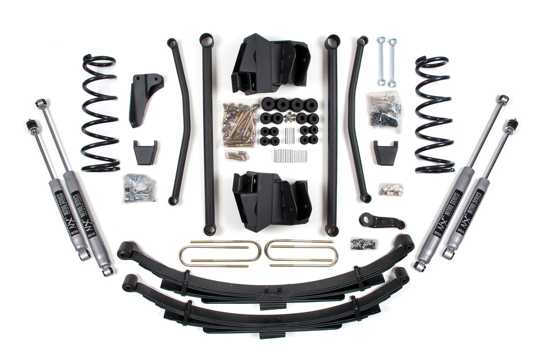 BDS Suspension 4 Inch Lift Kit Long Arm Dodge Ram 2500 Power Wagon 2008 4WD Gas - Leaf Springs – 3-1/2 Inch Axle / NX2 Nitro Series