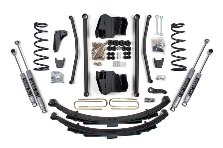 BDS Suspension 4 Inch Lift Kit Long Arm Dodge Ram 2500 Power Wagon 2008 4WD Gas - Leaf Springs – 3-1/2 Inch Axle / NX2 Nitro Series