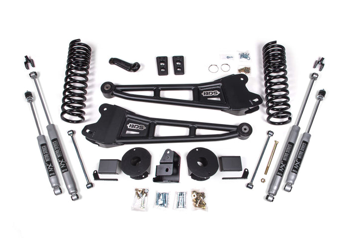 BDS Suspension 4 Inch Lift Kit w/ Radius Arm Ram 2500 w/ Rear Air Ride 2014-2018 4WD Diesel - NX2 Nitro Series
