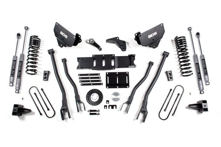 BDS Suspension 6 Inch Lift Kit w/ 4-Link Ram 3500 2013-2018 4WD Diesel - 4 Inch Block Kit – NX2 Nitro Series / 8 Bolt