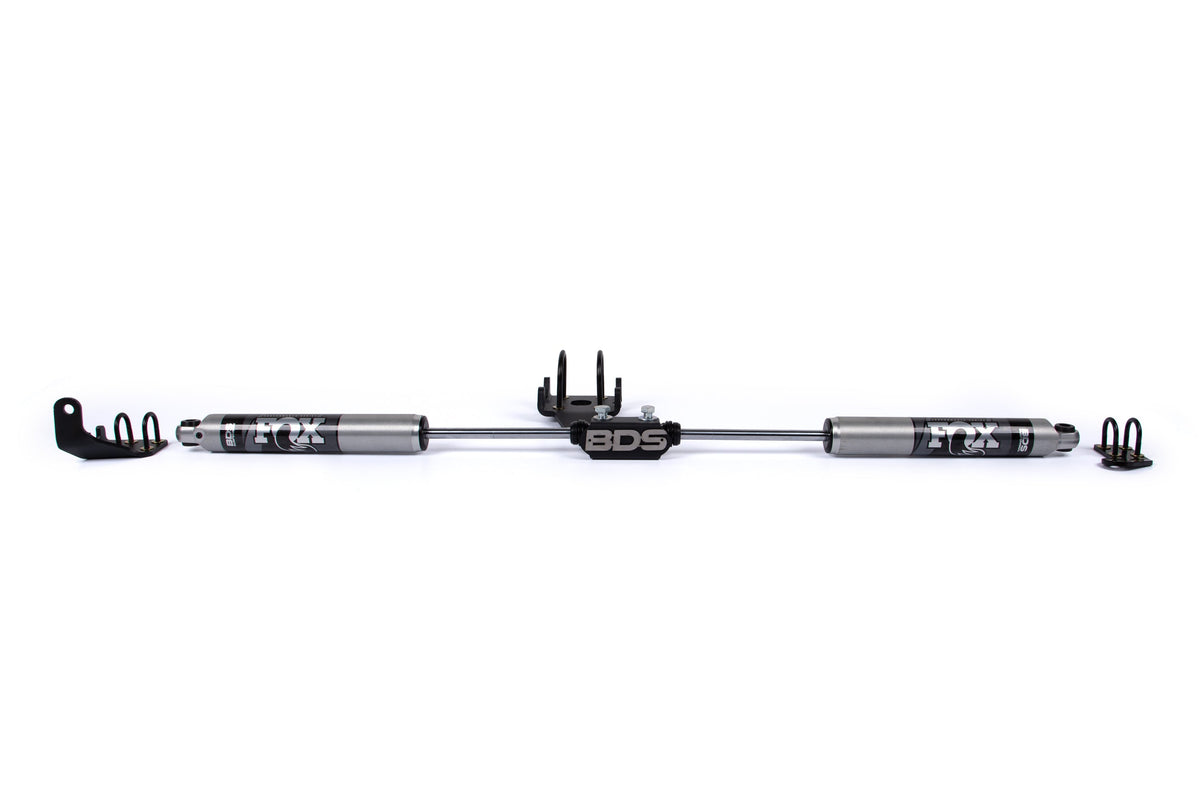 BDS Suspension Dual Steering Stabilizer Kit w/ FOX 2.0 Performance Shocks Dodge Ram 1500 1994-2001 and 2500 1994-2002 4WD