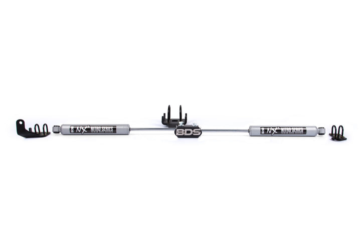BDS Suspension Dual Steering Stabilizer Kit w/ NX2 Shocks Dodge Ram 1500 1994-2001 and 2500/3500 Y-Style 1994-2008 4WD