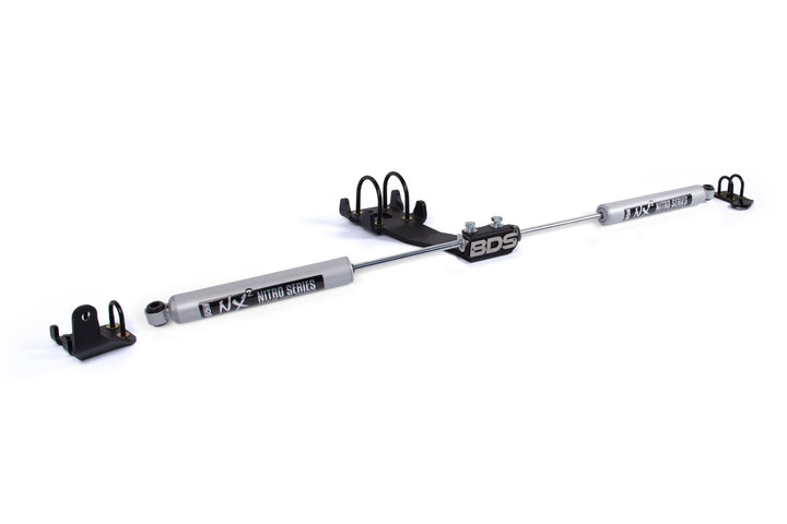 BDS Suspension Dual Steering Stabilizer Kit w/ NX2 Shocks Dodge Ram 1500 1994-2001 and 2500/3500 Y-Style 1994-2008 4WD