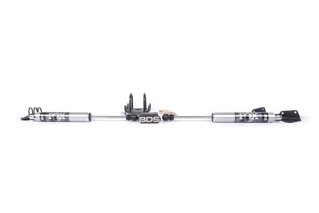 BDS Suspension Dual Steering Stabilizer Kit w/ FOX 2.0 Performance Shocks T-Style Steering Dodge Ram 2500 2008-2013 and 3500 2008-2012 4WD