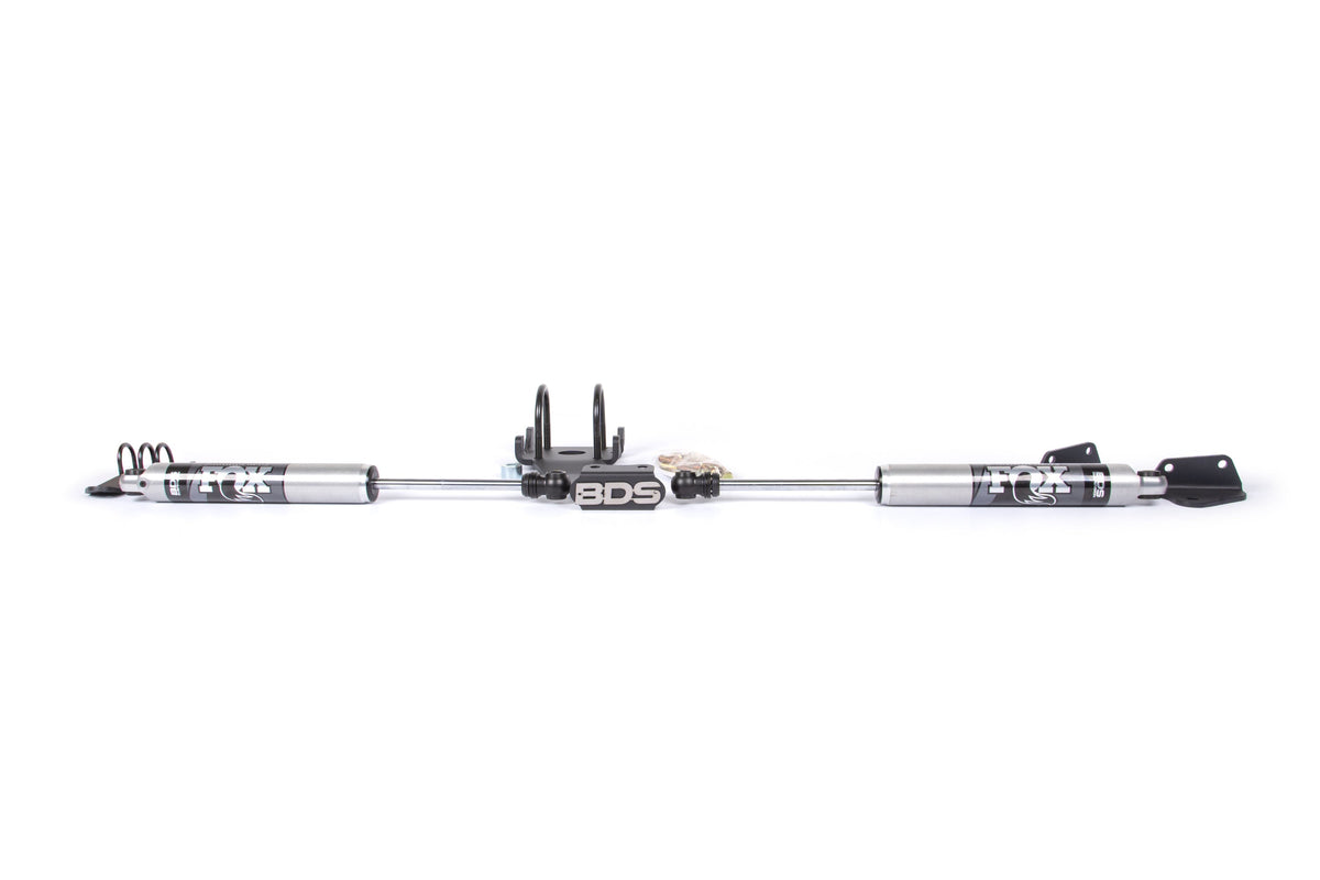 BDS Suspension Dual Steering Stabilizer Kit w/ FOX 2.0 Performance Shocks T-Style Steering Dodge Ram 2500 2008-2013 and 3500 2008-2012 4WD
