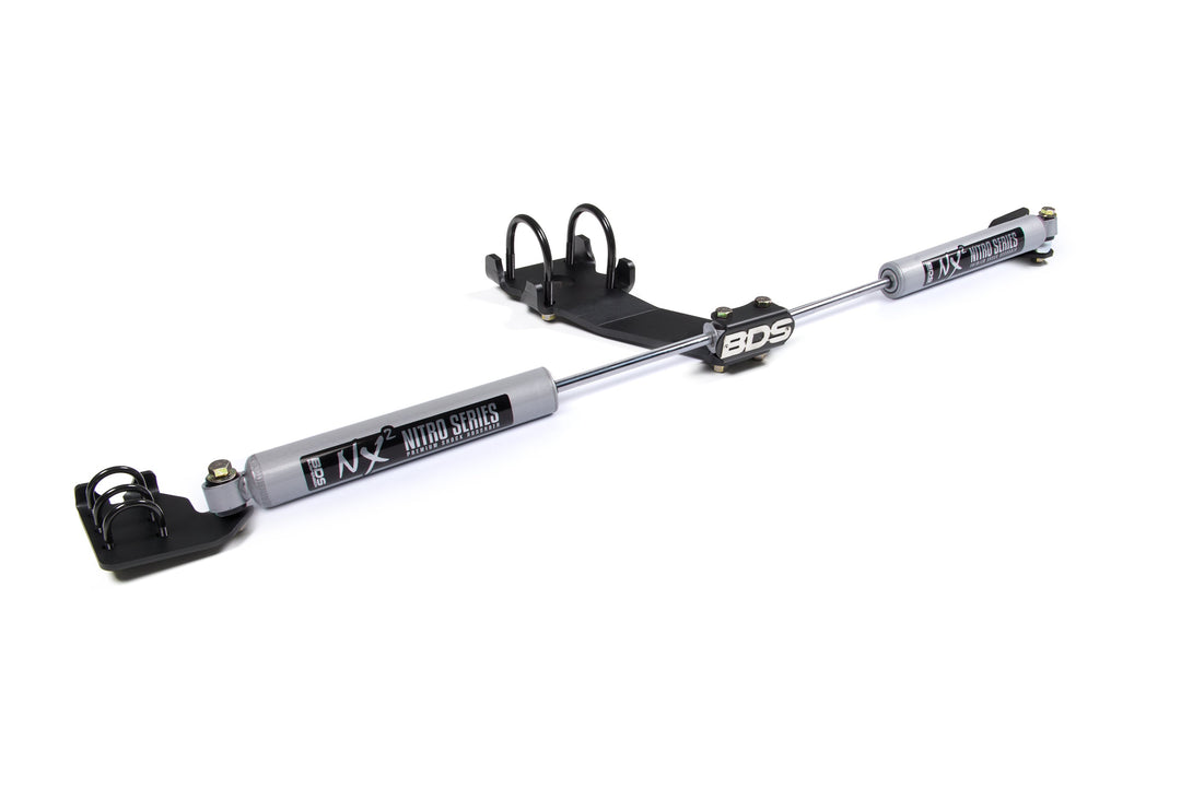 BDS Suspension Dual Steering Stabilizer Kit w/ NX2 Shocks Dodge Ram 2500/3500 2009-2013 4WD T-Style Steering