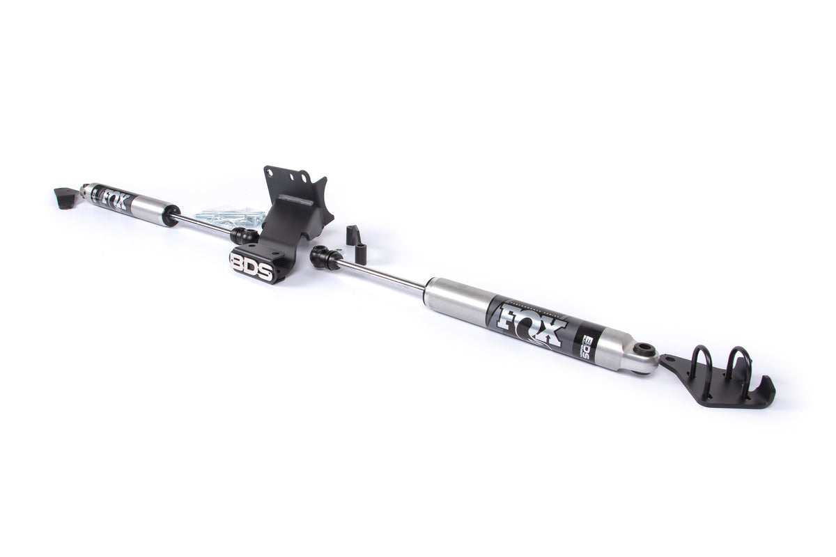 BDS Suspension Dual Steering Stabilizer Kit w/ FOX 2.0 Performance Shocks T-Style Steering Ram 2500 2014-2018 and 3500 2013-2018 4WD