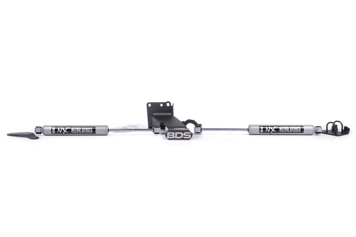 BDS Suspension Dual Steering Stabilizer Kit w/ NX2 Shocks T-Style Steering Ram 2500 2019-2027 and 3500 2019-2027 4WD