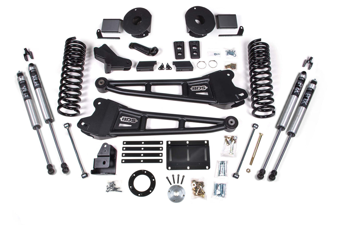 BDS Suspension 6 Inch Lift Kit w/ Radius Arm Ram 2500 w/ Rear Air Ride 2014-2018 4WD Diesel - FOX 2.0 Performance Series