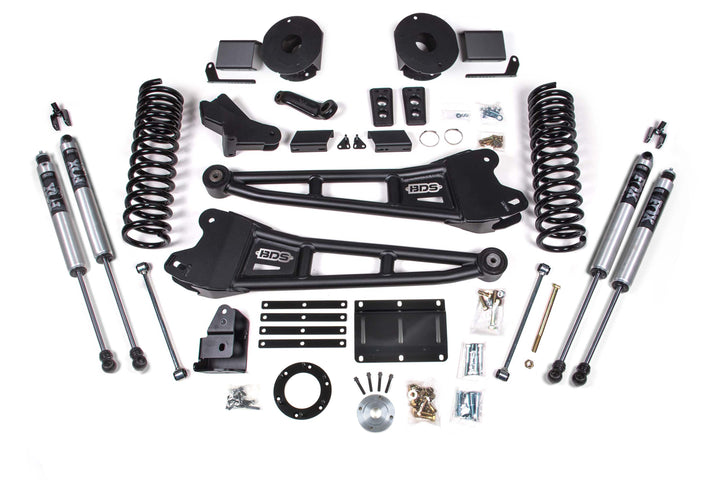 BDS Suspension 6 Inch Lift Kit w/ Radius Arm Ram 2500 w/ Rear Air Ride 2014-2018 4WD Diesel - FOX 2.0 Performance Series
