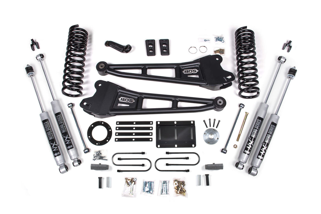 BDS Suspension 5.5 Inch Lift Kit w/ Radius Arm Ram 3500 2013-2018 4WD Gas - NX2 Nitro Series