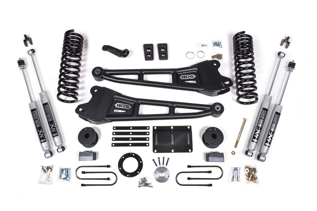 BDS Suspension 6 Inch Lift Kit w/ Radius Arm Ram 3500 w/ Rear Air Ride 2013-2018 4WD Diesel - NX2 Nitro Series