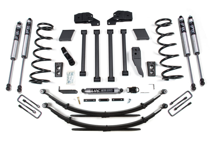 BDS Suspension 5 Inch Lift Kit Dodge Ram 2500/3500 2000-2002 4WD - Leaf Springs / FOX 2.0 Performance Series